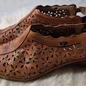 PIKOLINO ROMANA Open Back Leather Sandles Womens 41 (10.5 11)